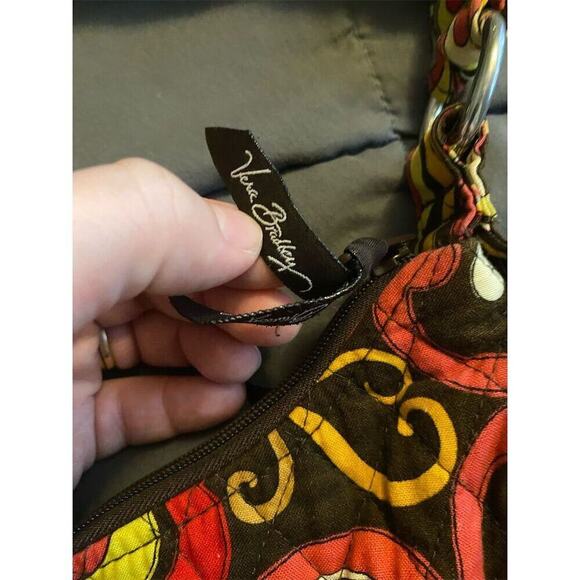 Retired Vera Bradley Puccini Pattern Medium Shoulder Bag Quilted Floral Brown - Picture 3 of 7